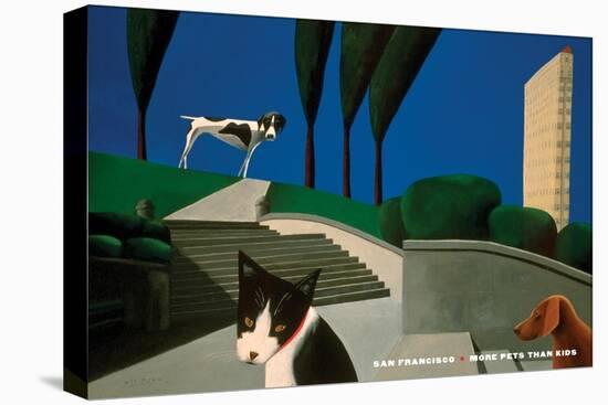 San Francisco - More Pets Than Kids-Mark Ulriksen-Stretched Canvas