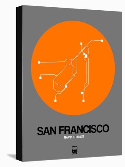 San Francisco Orange Subway Map-NaxArt-Stretched Canvas