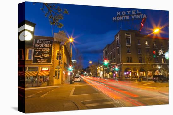 San Francisco Street at Dusk in Historic Downtown Flagstaff, Arizona, USA-Chuck Haney-Premier Image Canvas