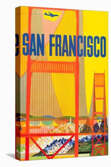 San Francisco-David Klein-Stretched Canvas