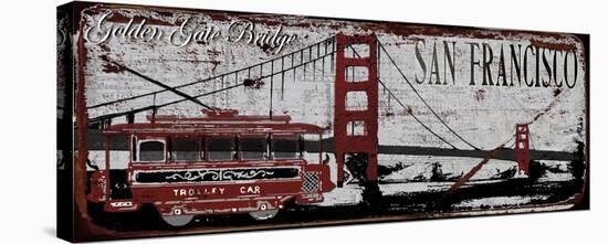 San Franciso Trolley-Karen J^ Williams-Stretched Canvas