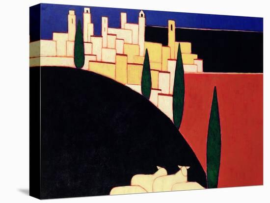 San Gimignano with Sheep, 1999-Eithne Donne-Premier Image Canvas