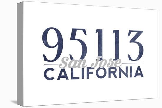 San Jose, California - 95113 Zip Code (Blue)-Lantern Press-Stretched Canvas