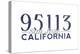 San Jose, California - 95113 Zip Code (Blue)-Lantern Press-Stretched Canvas