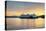 San Juan Islands Ferry approaching dock at sunrise in Guemes Channel Anacortes, Washington State-Alan Majchrowicz-Premier Image Canvas