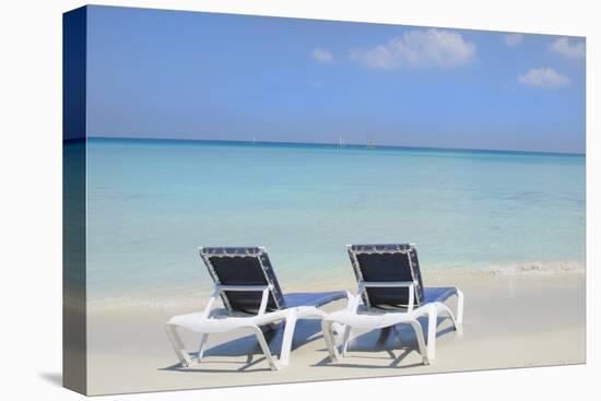 Sand and Beach Chairs Await Tourists, Varadero, Cuba-Bill Bachmann-Premier Image Canvas