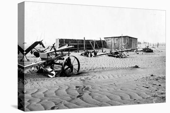 Sand covered farm at Mills, New Mexico, 1935-Dorothea Lange-Premier Image Canvas