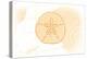 Sand Dollar - Yellow - Coastal Icon-Lantern Press-Stretched Canvas