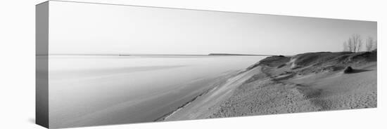 Sand Dunes at the Lakeside, Sleeping Bear Dunes National Lakeshore, Lake Michigan, Michigan, USA-null-Stretched Canvas