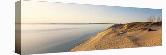 Sand Dunes at the Lakeside, Sleeping Bear Dunes National Lakeshore, Lake Michigan, Michigan, USA-null-Premier Image Canvas