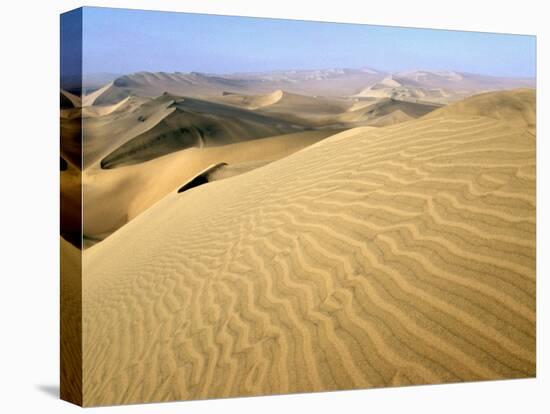 Sand Dunes Stretch into the Distance, in the Coastal Desert Bordering Ica, in Southern Peru-Andrew Watson-Premier Image Canvas