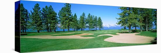 Sand Traps in a Golf Course, Edgewood Tahoe Golf Course, Stateline, Douglas County, Nevada, USA-null-Stretched Canvas