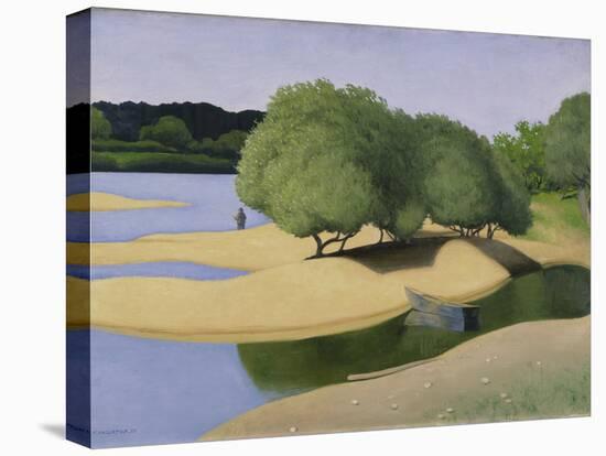 Sandbanks on the Loire (Des Sables Au Bord De La Loire), 1923 (Oil on Canvas)-Felix Edouard Vallotton-Premier Image Canvas