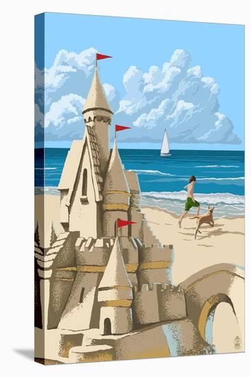 Sandcastle-Lantern Press-Stretched Canvas