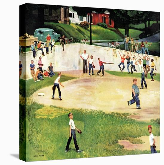 "Sandlot Homerun", July 6, 1957-John Falter-Premier Image Canvas