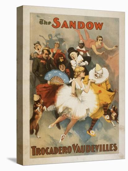 Sandow Trocadero Vaudevilles Carnival Theme Poster-Lantern Press-Stretched Canvas