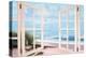 Sandpiper Beach Door-Diane Romanello-Stretched Canvas