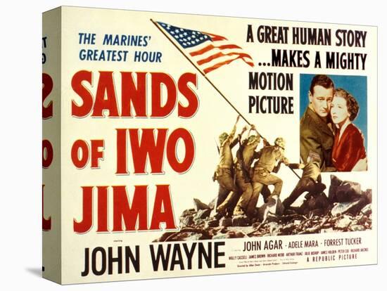 Sands of Iwo Jima, John Wayne, Adele Nara, 1949-null-Stretched Canvas