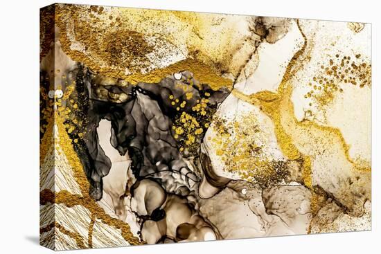 Sands Wilderness- Art. Golden Swirl. Vibrant and Breathtaking Art Medium. Painter Uses Vibrant Pain-CARACOLLA-Stretched Canvas