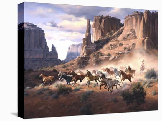 Sandstone and Stolen Horses-Jack Sorenson-Stretched Canvas