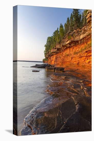 Sandstone Cliffs, Sea Caves, Devils Island, Apostle Islands Lakeshore, Wisconsin, USA-Chuck Haney-Premier Image Canvas