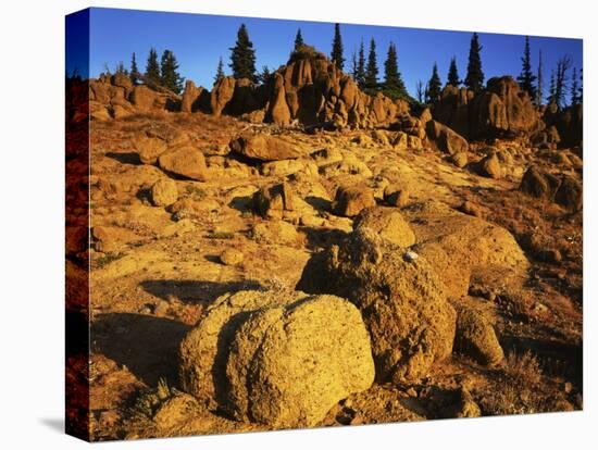 Sandstone formations on Manatash Ridge, Wenatchee National Forest, Washington, USA-Charles Gurche-Premier Image Canvas