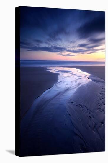 Sandymouth Bay at low tide at sunset, north Cornwall, UK-Ross Hoddinott-Premier Image Canvas