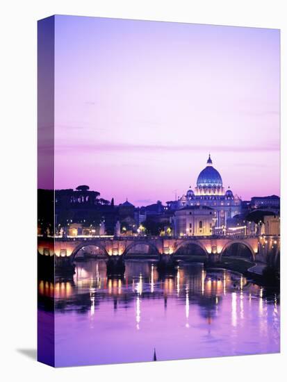 Sant'Angelo Bridge over Tiber River-Dennis Degnan-Premier Image Canvas