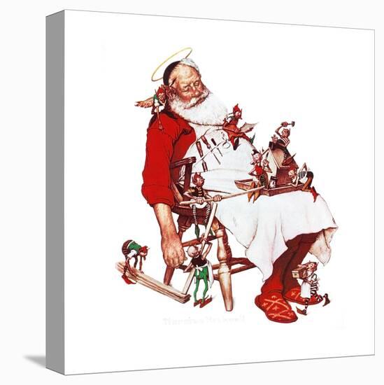 Santa and Helpers-Norman Rockwell-Premier Image Canvas