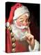 SANTA ASKING FOR QUIET-CHRIS CONSANI-Stretched Canvas