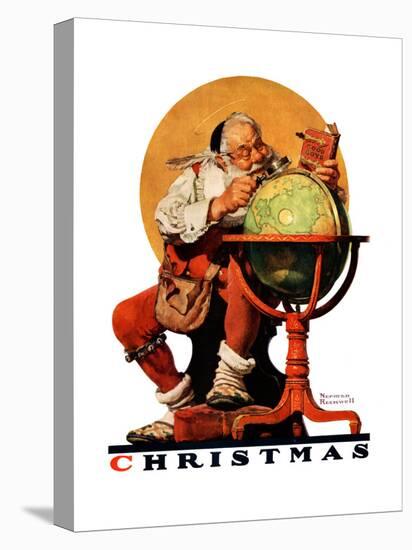 "Santa at the Globe", December 4,1926-Norman Rockwell-Premier Image Canvas