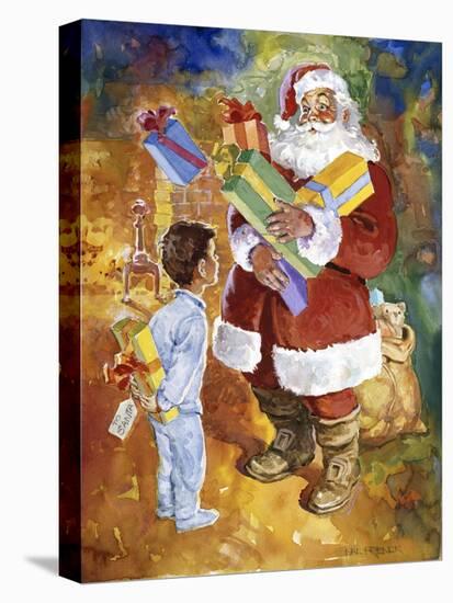 Santa Bearing Gifts-Hal Frenck-Premier Image Canvas