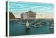 Santa Catalina Island, California - Yachts at Anchor in Avalon Bay-Lantern Press-Stretched Canvas