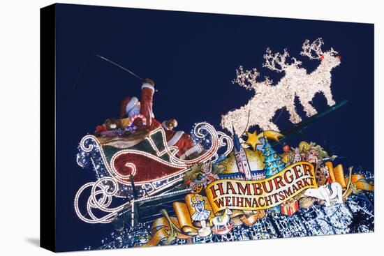 Santa Claus Sign at Hamburg Christmas Market-Jon Hicks-Premier Image Canvas
