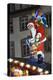 Santa Claus Sign in Christmas Market-Jon Hicks-Premier Image Canvas