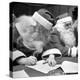 Santa Clauses Take a Written Examination For Diploma After Listening to Lectures-Martha Holmes-Premier Image Canvas