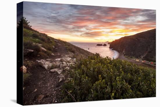 Santa Cruz, Channel Islands NP, CA, USA: View Along Coast And Over Scorpion Harbor During Sunrise-Axel Brunst-Premier Image Canvas