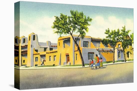Santa Fe, New Mexico, Exterior View of the Art Museum-Lantern Press-Stretched Canvas