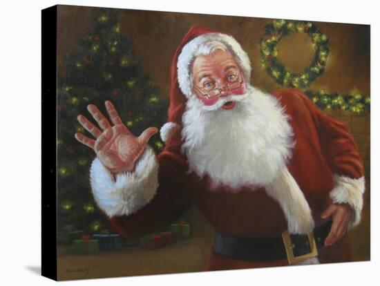 Santa Greeting-David Lindsley-Premier Image Canvas