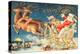 Santa in His Sleigh-null-Premier Image Canvas