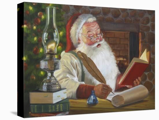 Santa Making a List-David Lindsley-Premier Image Canvas