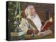 Santa Making a List-David Lindsley-Premier Image Canvas