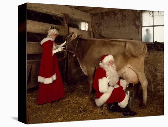 Santa Milks a Cow-Carol Highsmith-Stretched Canvas