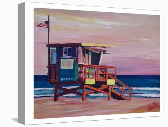 Santa Monica Beach Scene California-M Bleichner-Stretched Canvas