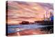 Santa Monica Pier at Sunset-Markus Bleichner-Stretched Canvas