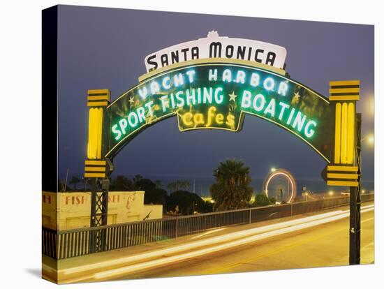 Santa Monica Pier Sign Santa Monica CA-null-Premier Image Canvas