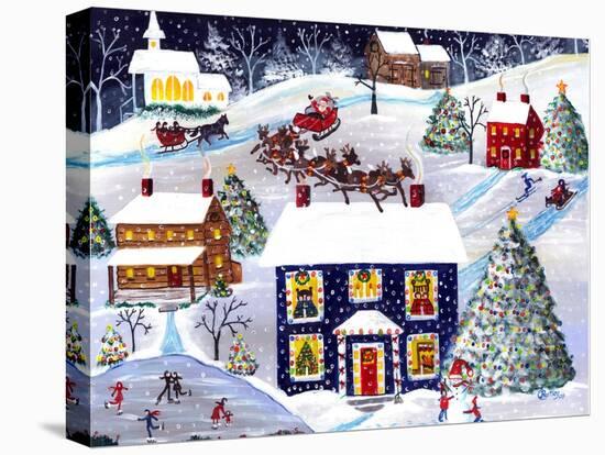 Santa Reindeer Christmas Eve Cheryl Bartley-Cheryl Bartley-Premier Image Canvas