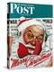 "Santa's in the News" Saturday Evening Post Cover, December 26,1942-Norman Rockwell-Premier Image Canvas