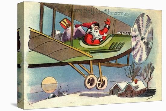 Santa's Prop Plane-null-Premier Image Canvas