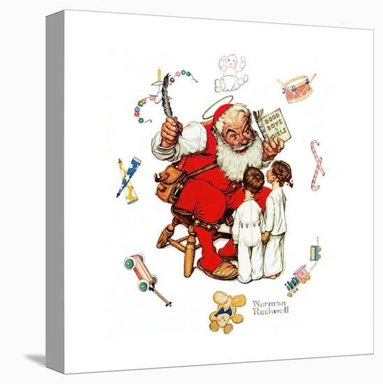 Santa’s Visitors-Norman Rockwell-Premier Image Canvas